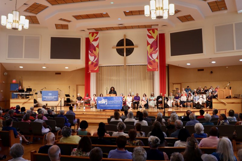 Good Trouble Lives On, a celebration of John Lewis, the former Civil Rights leader and congressman was held July 17, the fifth anniversary of his death. The event was one of hundreds planned across the nation. The local rally was moved from Johnnie Walker Beach in Lewes to Epworth United Methodist Church in Rehoboth Beach because of the heat. BILL SHULL PHOTOS